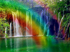 Пазлы онлайн. Картинка №887: Радужный водопад
